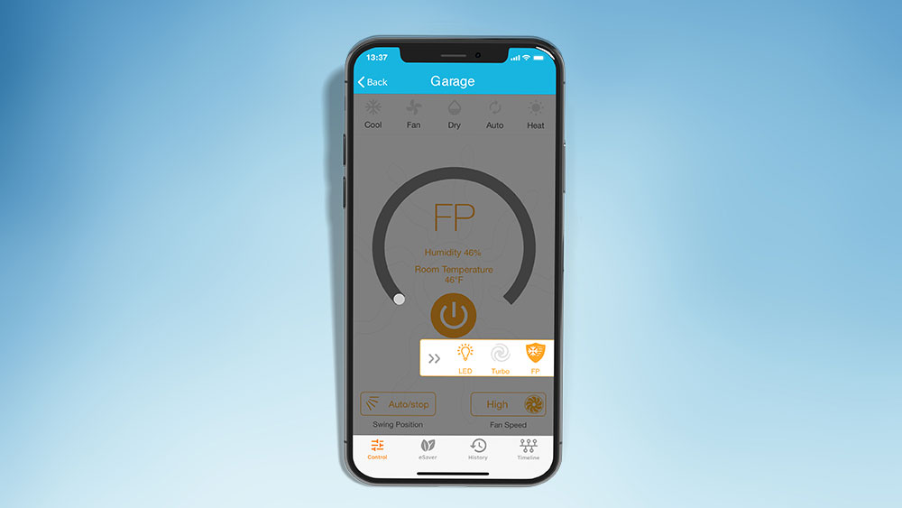 Manage extremely cold climate and weather conditions through Cielo freeze protection from your phone
