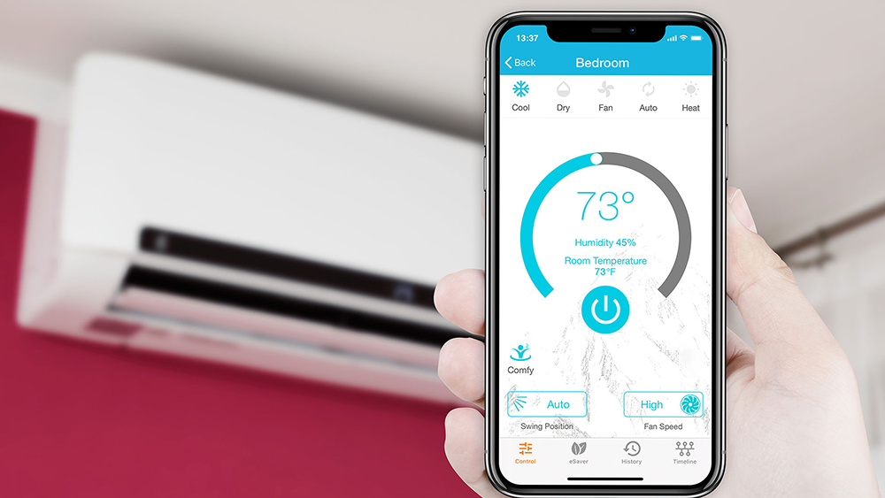 Control your AC with WiFi using a smart air conditioner.