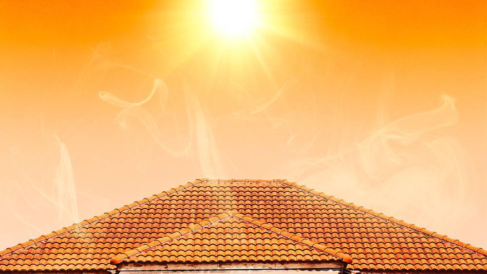 sun heating the roof