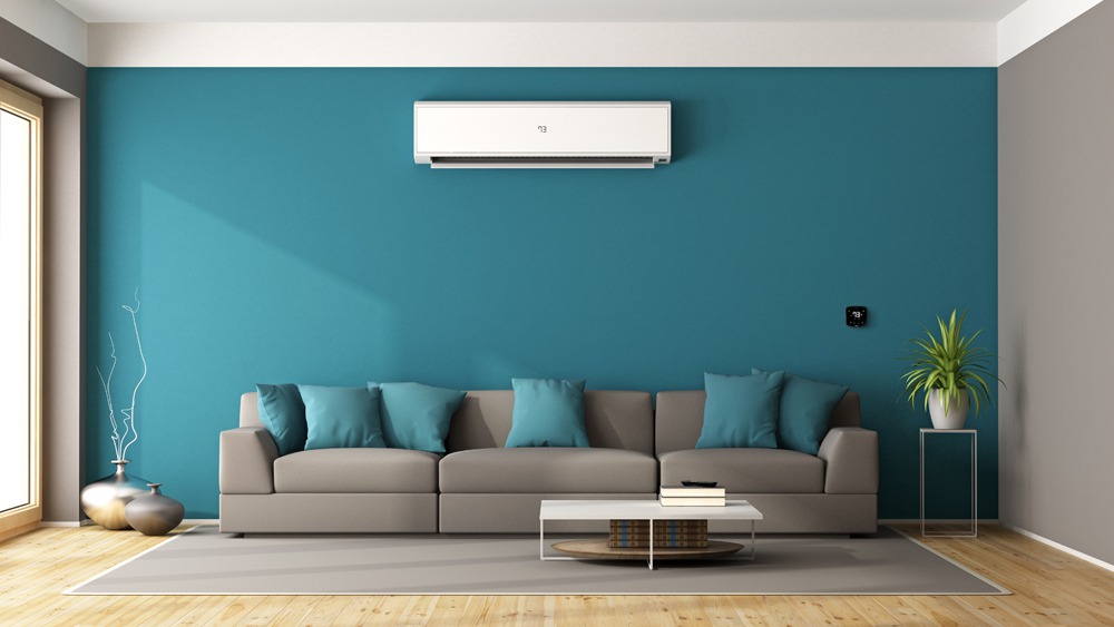Mini-split installed with Cielo Breez smart AC controller to maintain ideal room temperature