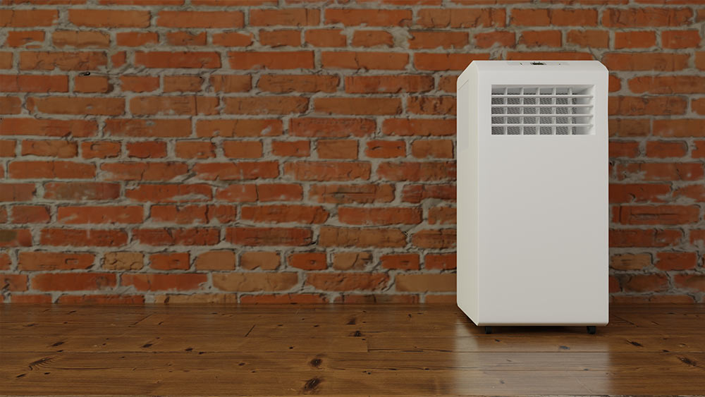 portable air conditioning for radiator heated home